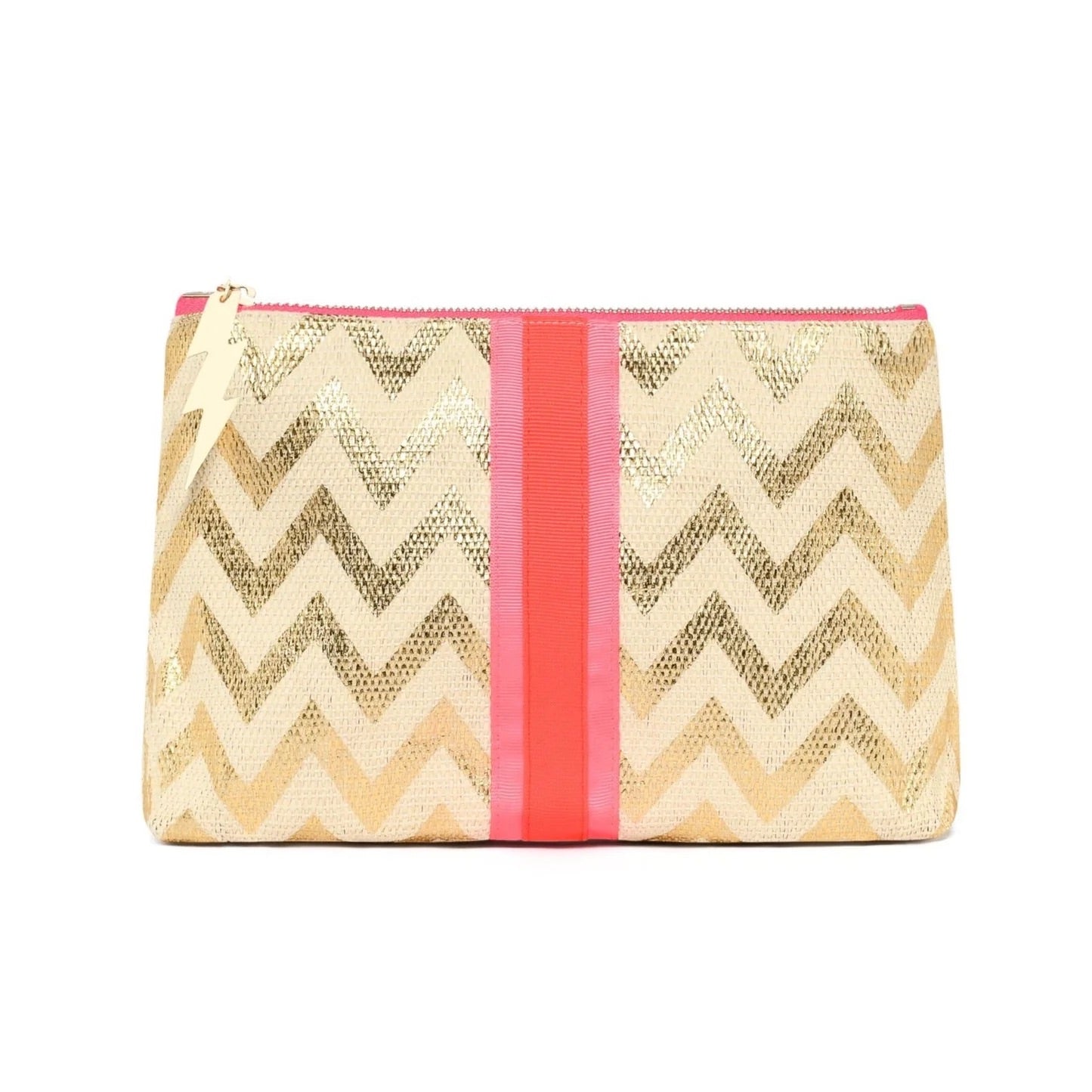 Gold Zig Zag Clutch