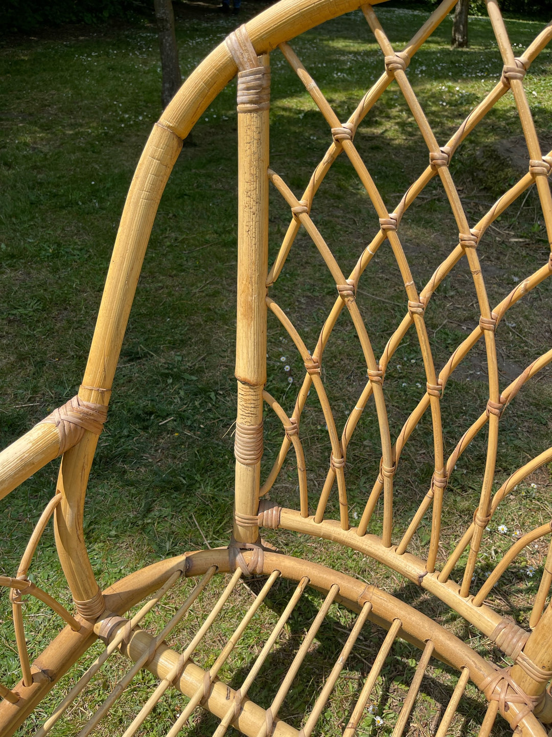 Mid-Century Rattan Pair of Chairs &amp; Coffee Table
