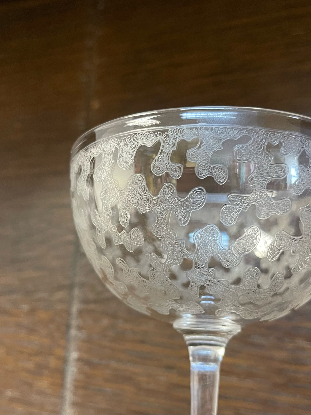 Mixed Set of Eight Crystal Champagne Coupes