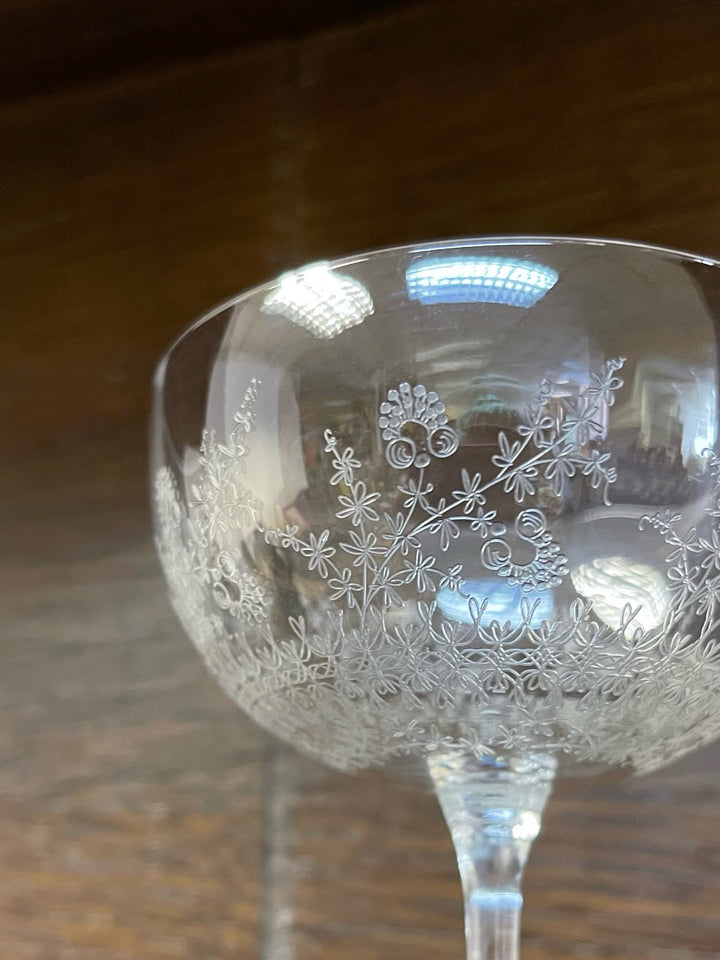 Mixed Set of Eight Crystal Champagne Coupes