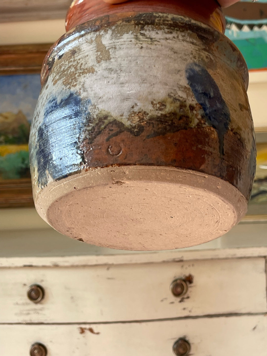 Mottled Glazed Vase
