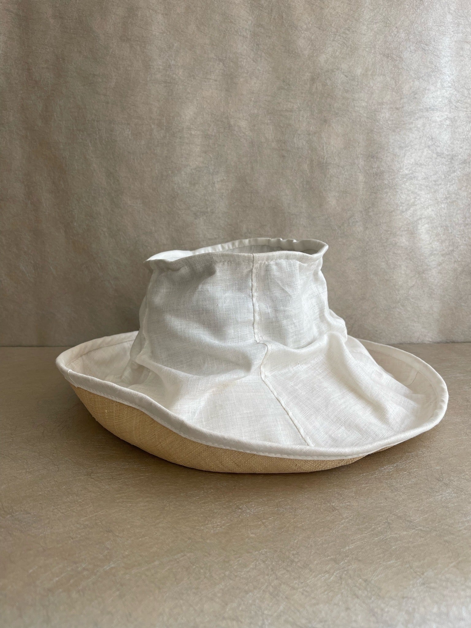Nicole Farhi Straw & Linen Hat