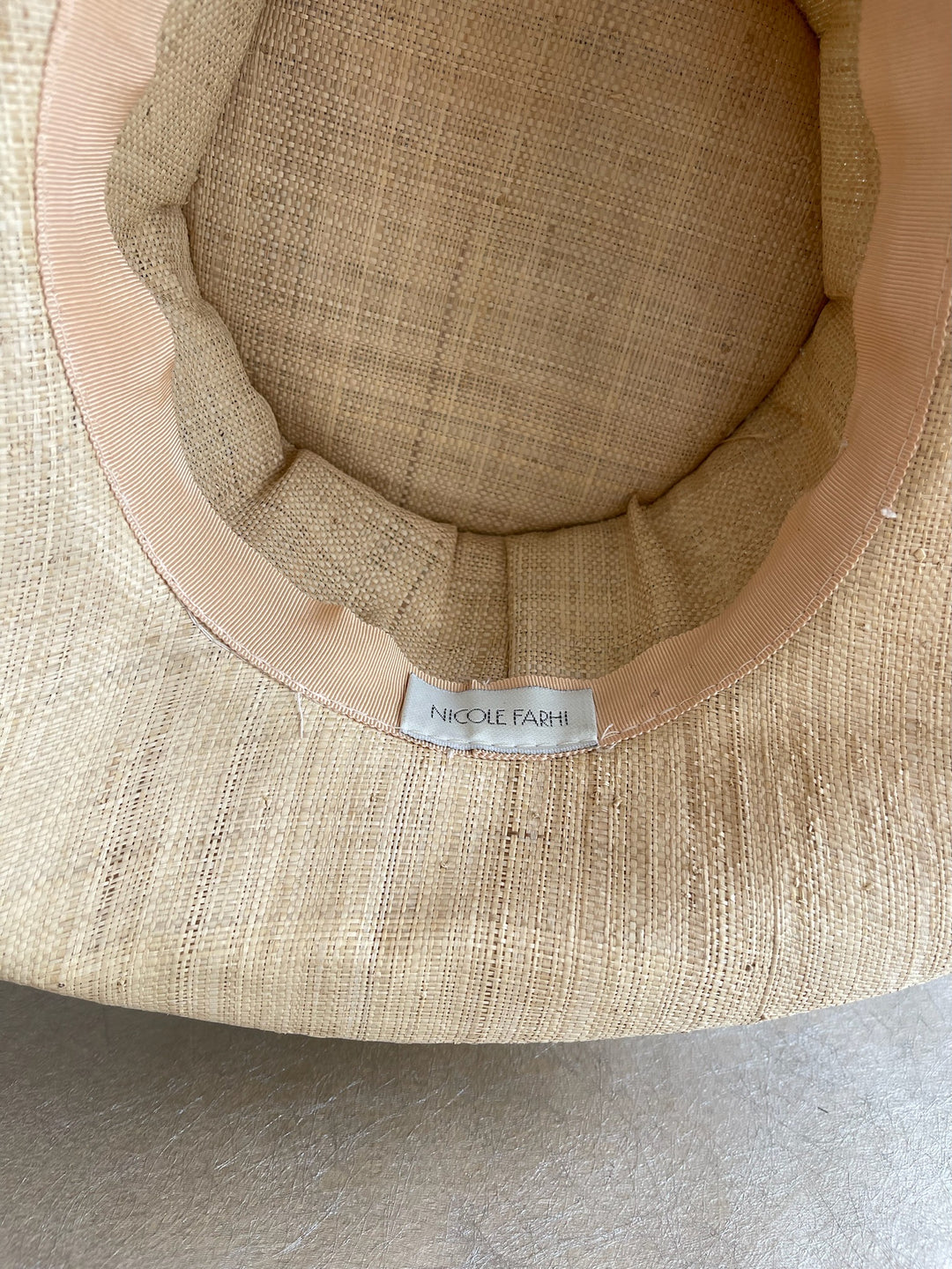 Nicole Farhi Straw &amp; Linen Hat