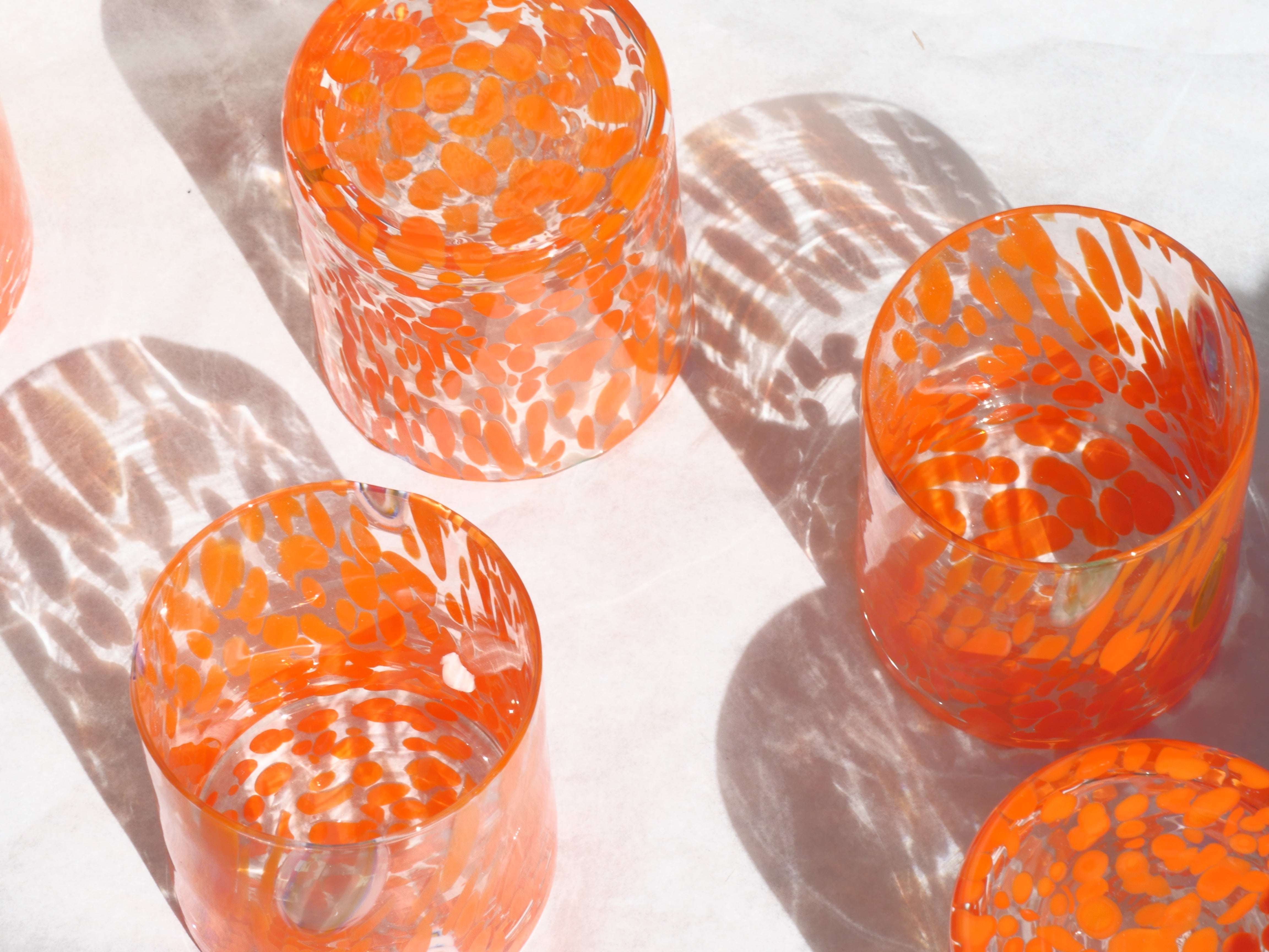 Murano Glass Tumbler - Orange