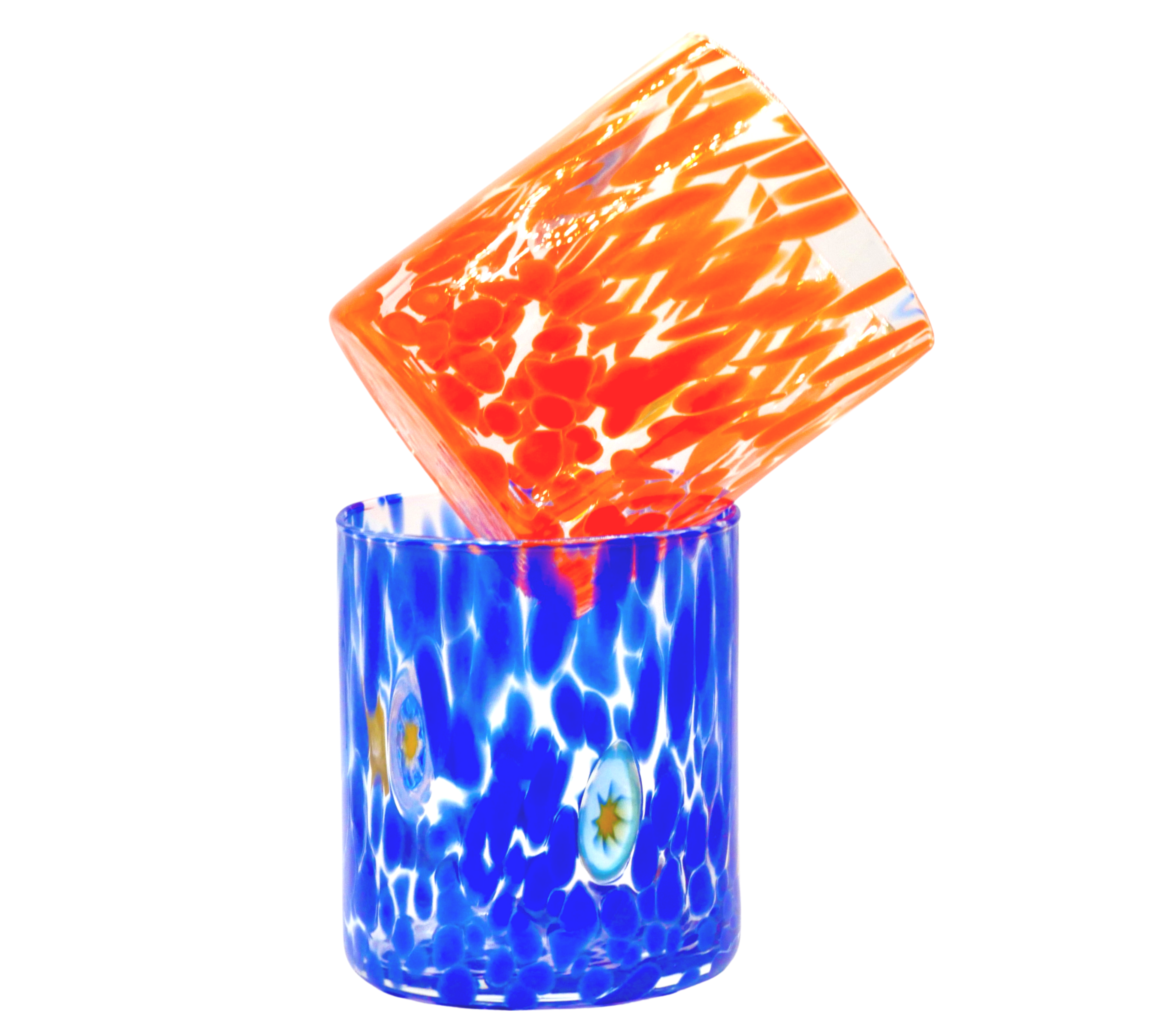 Murano Glass Tumbler - Orange