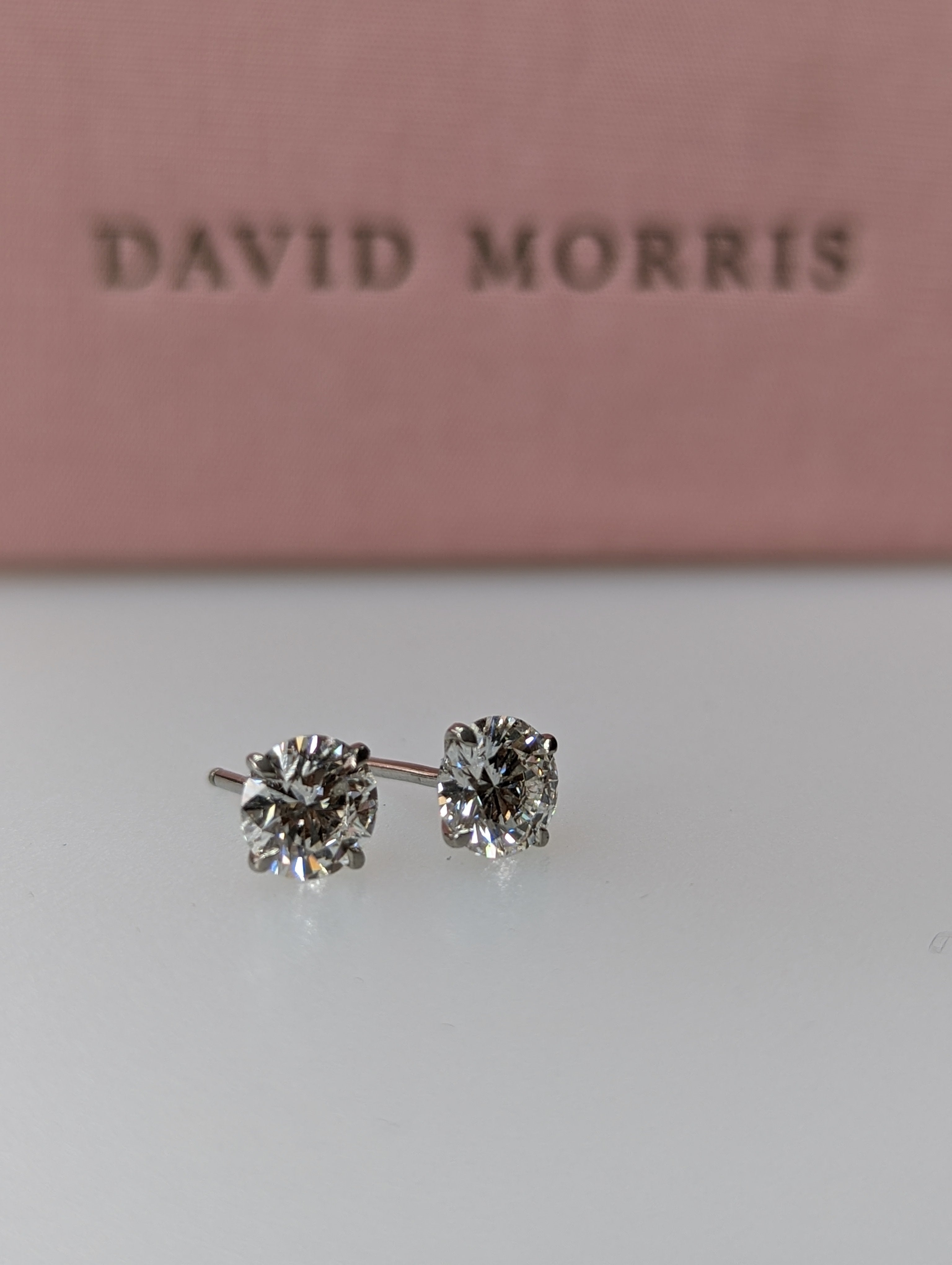 David Morris 2.44ct Diamond Studs