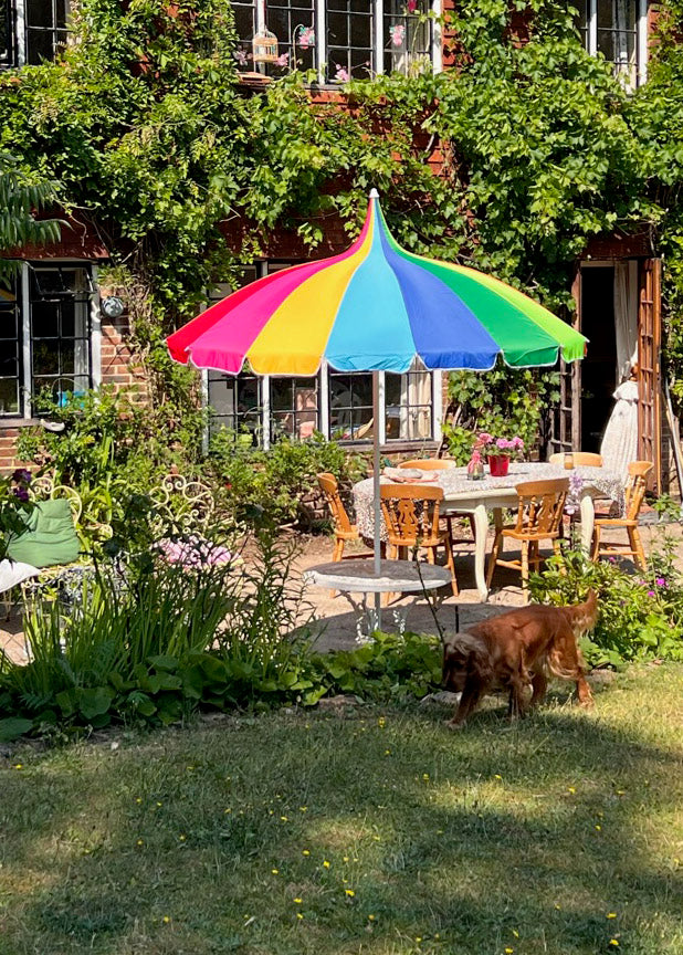 Pagoda Garden Parasol - Rainbow