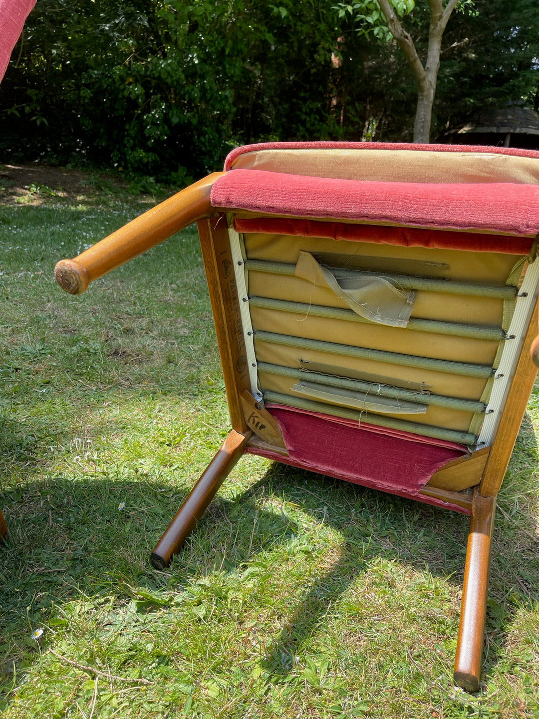 Pair of Velvet Parker Knoll Mid Century Cocktail Chairs