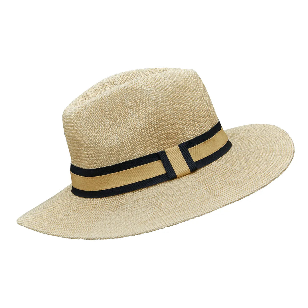 Panama Hat - Natural Paper with Black/Tan Band