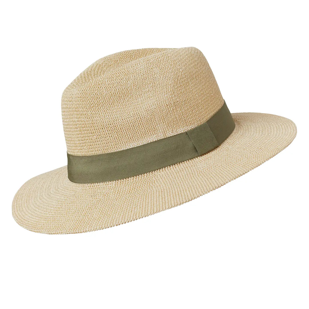 Panama Hat - Natural Paper with a Khaki Band