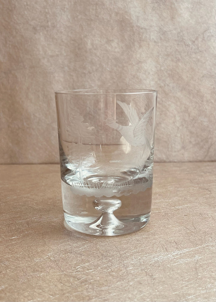 Pheasant Etched Whiskey Tumbler