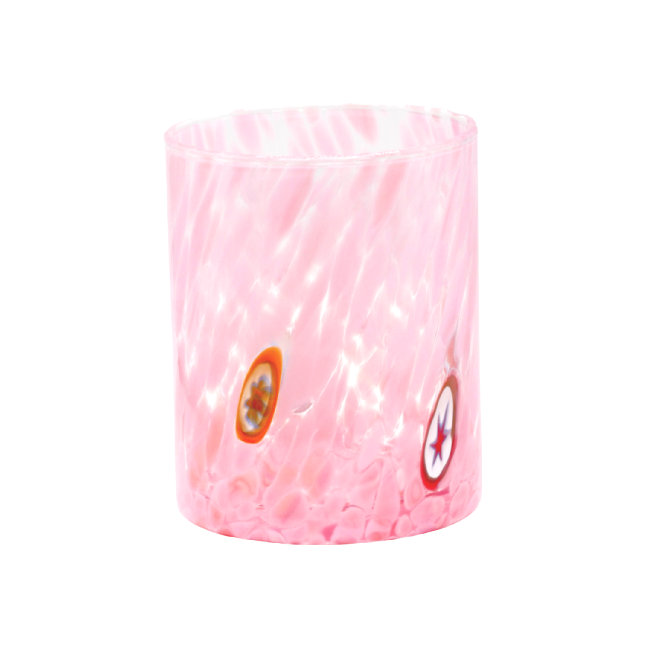 Murano Glass Tumbler - Pink