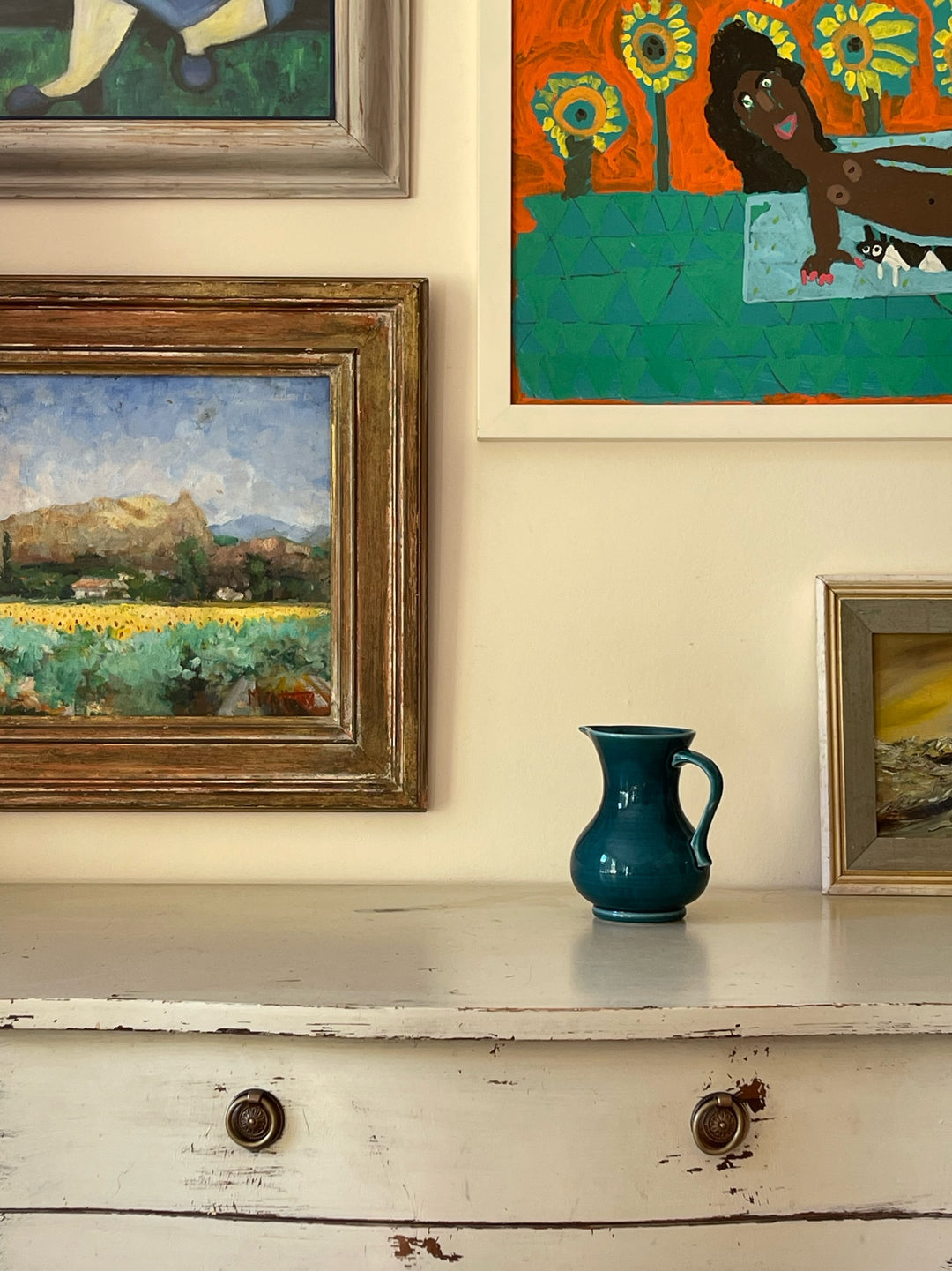 Prinknash Teal Jug