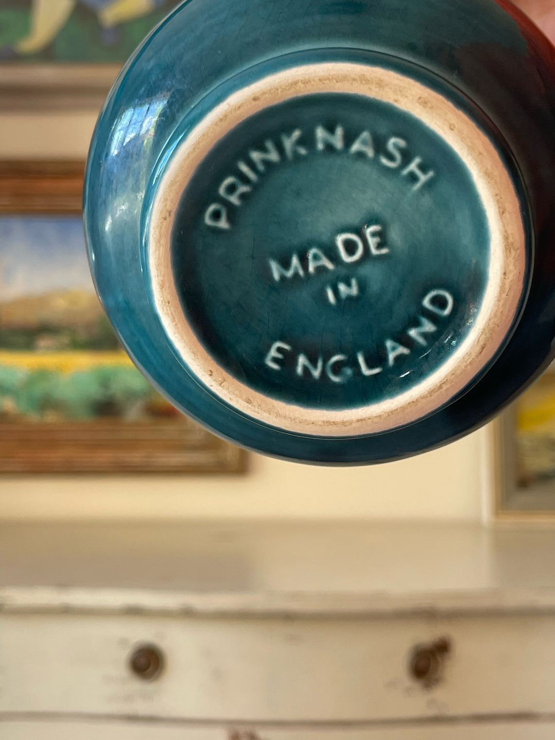 Prinknash Teal Jug