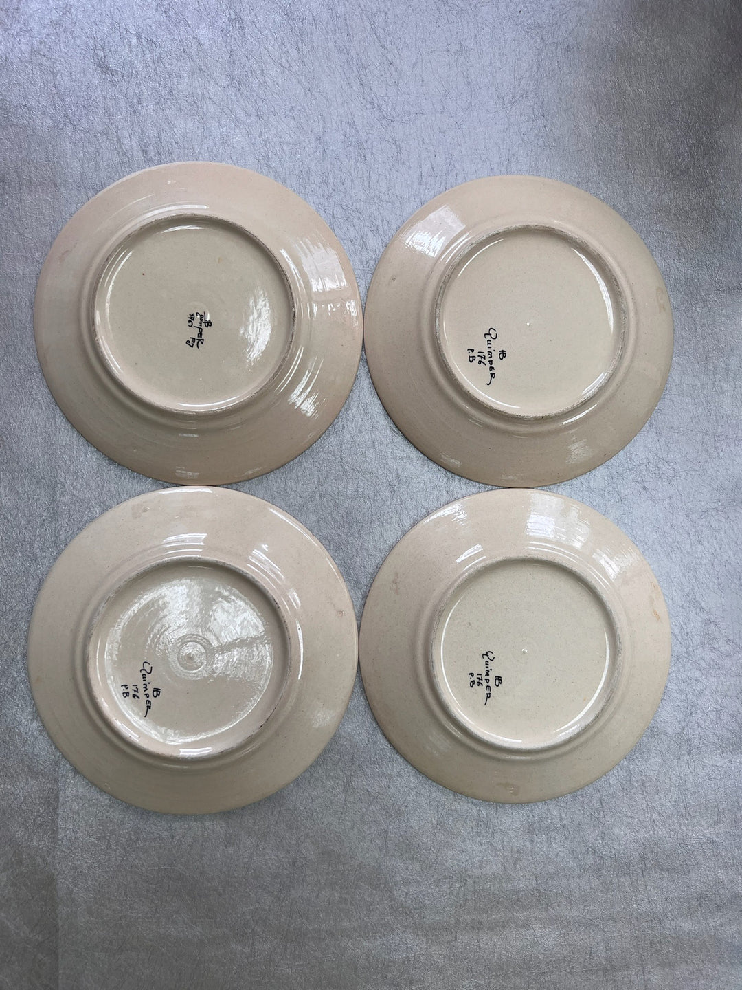 Quimper Large Cup &amp; Saucer with Plate Set