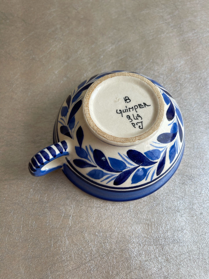 Quimper Large Cup &amp; Saucer with Plate Set