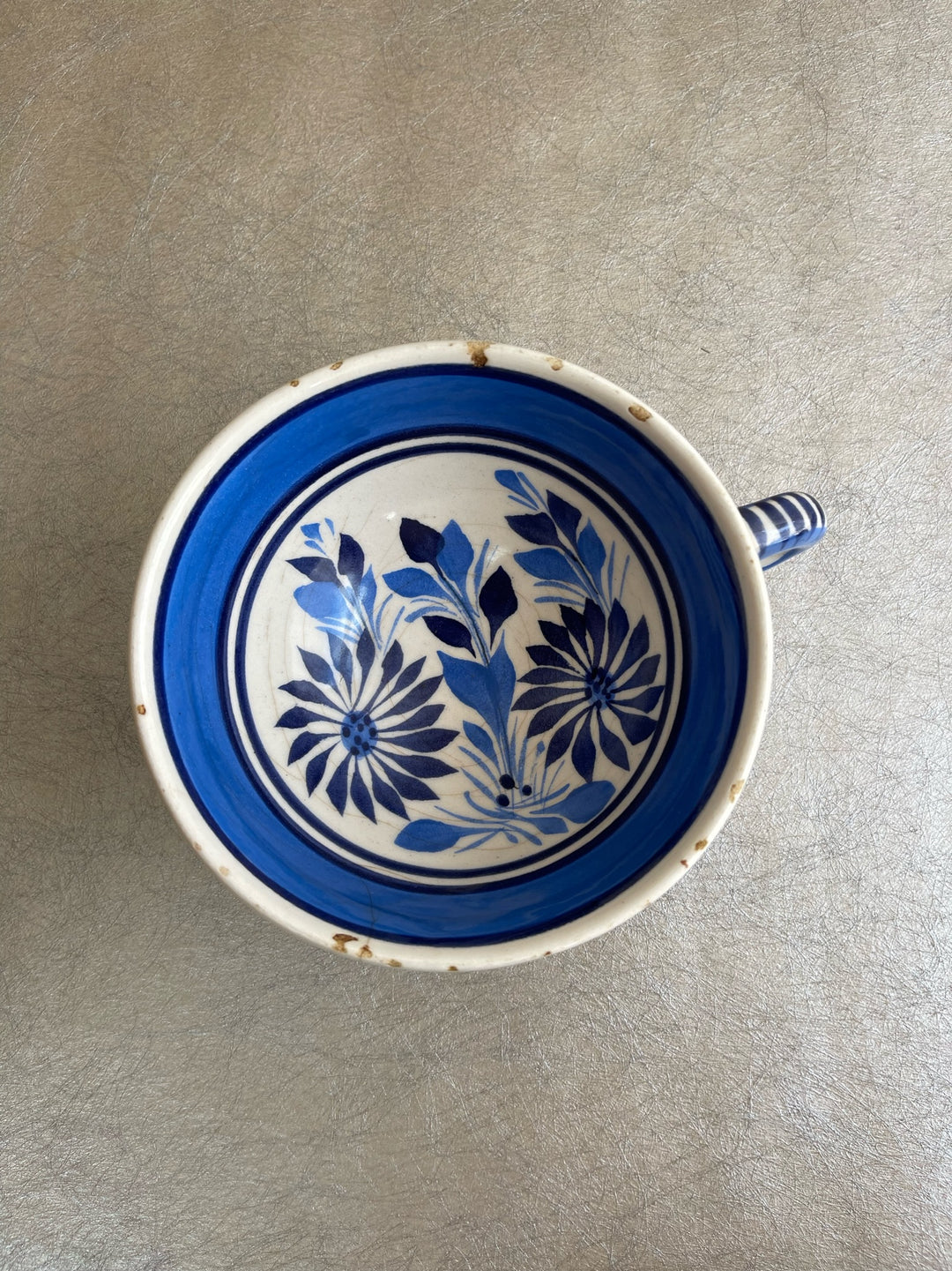 Quimper Large Cup &amp; Saucer with Plate Set