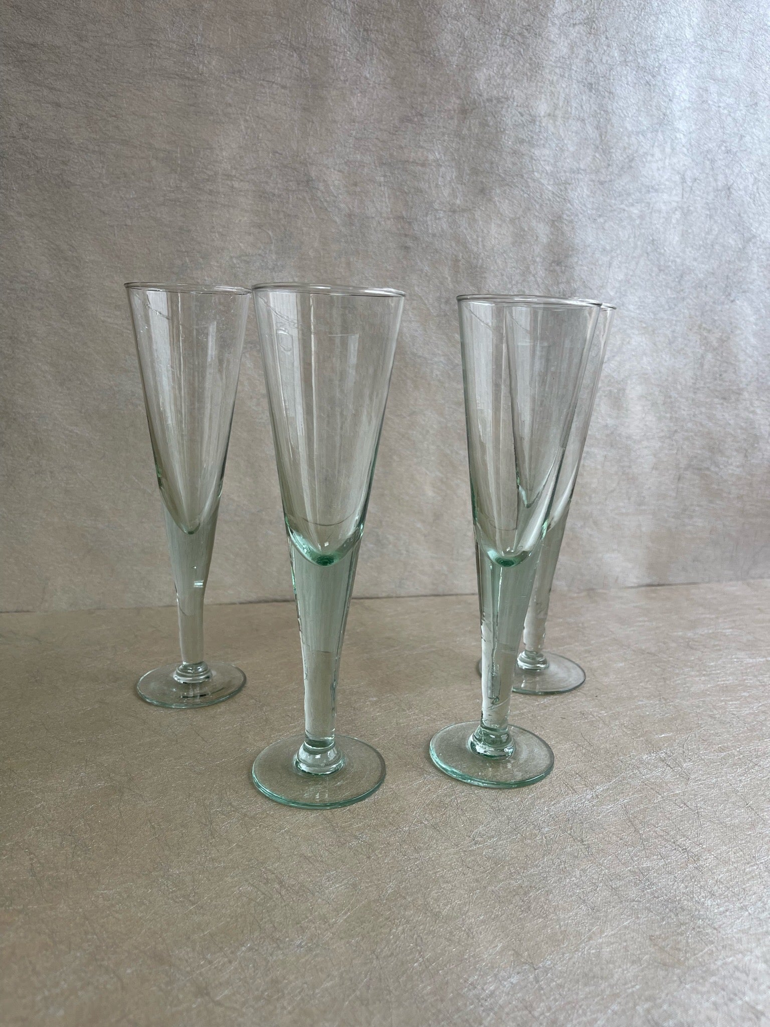 Recycled Glass Champagne Flutes
