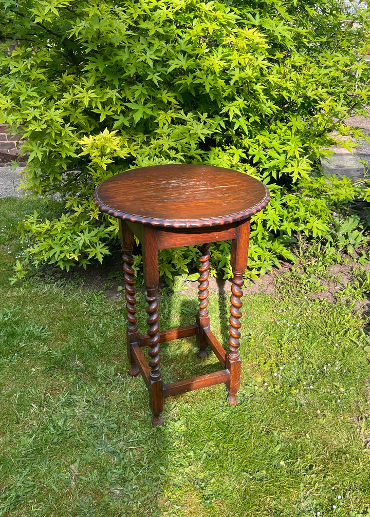 Round Barley Twist Side Table