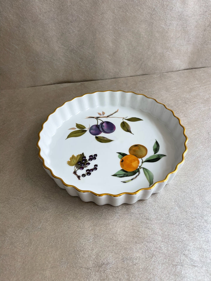 Royal Worcester Evesham Plum Flan Dish