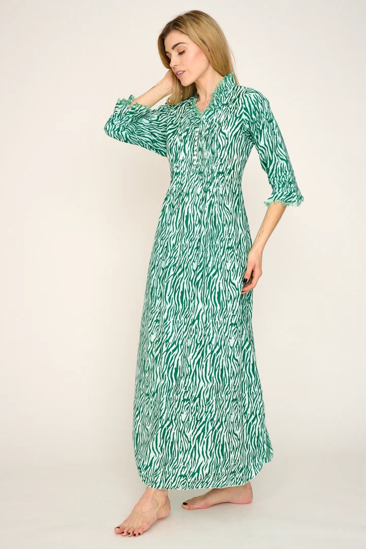 Cotton Annabel Maxi Dress • Green Reeds 