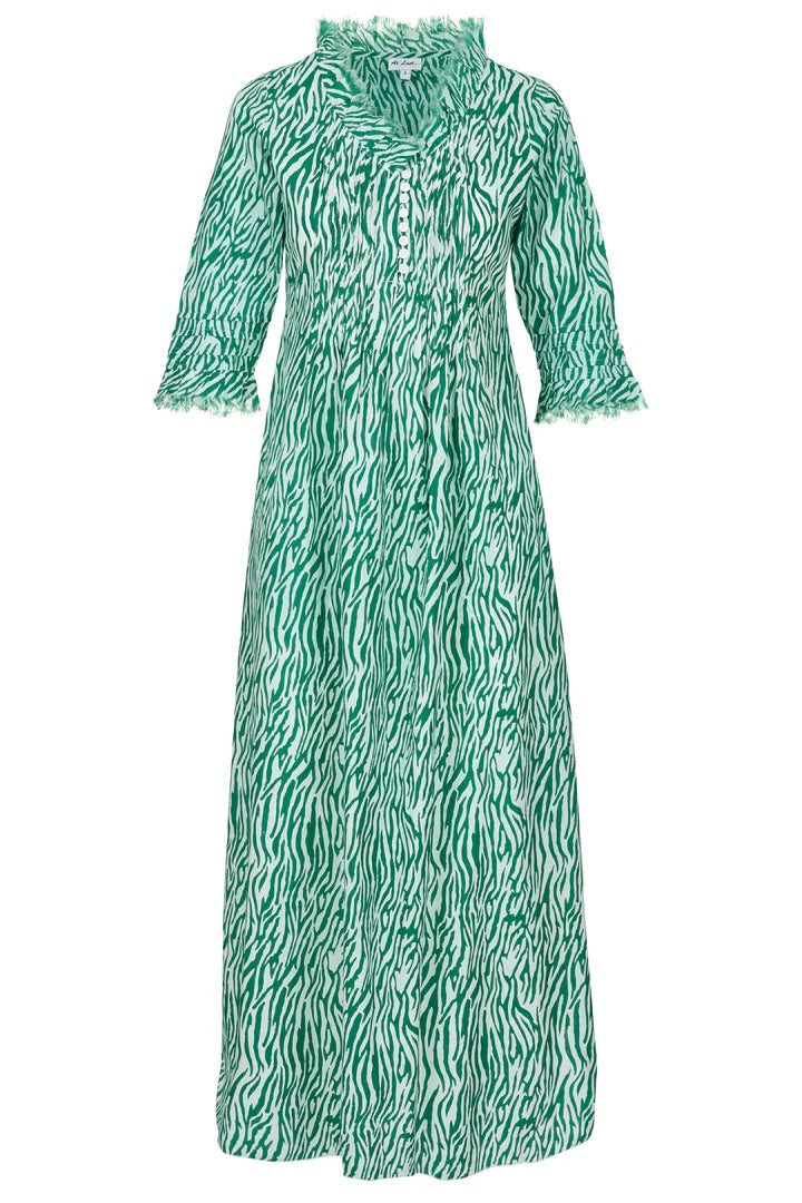 Cotton Annabel Maxi Dress • Green Reeds 