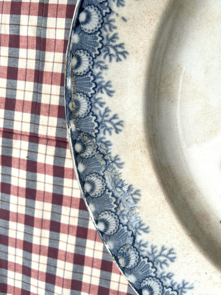 Shell &amp; Coral Serving Platter with Draining Grooves