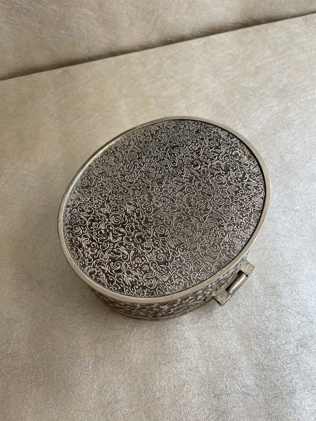 Silver Plated Ornate Large Trinket Box