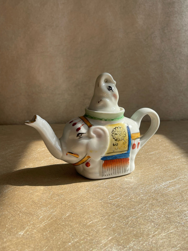 Small Porcelain Elephant Teapot