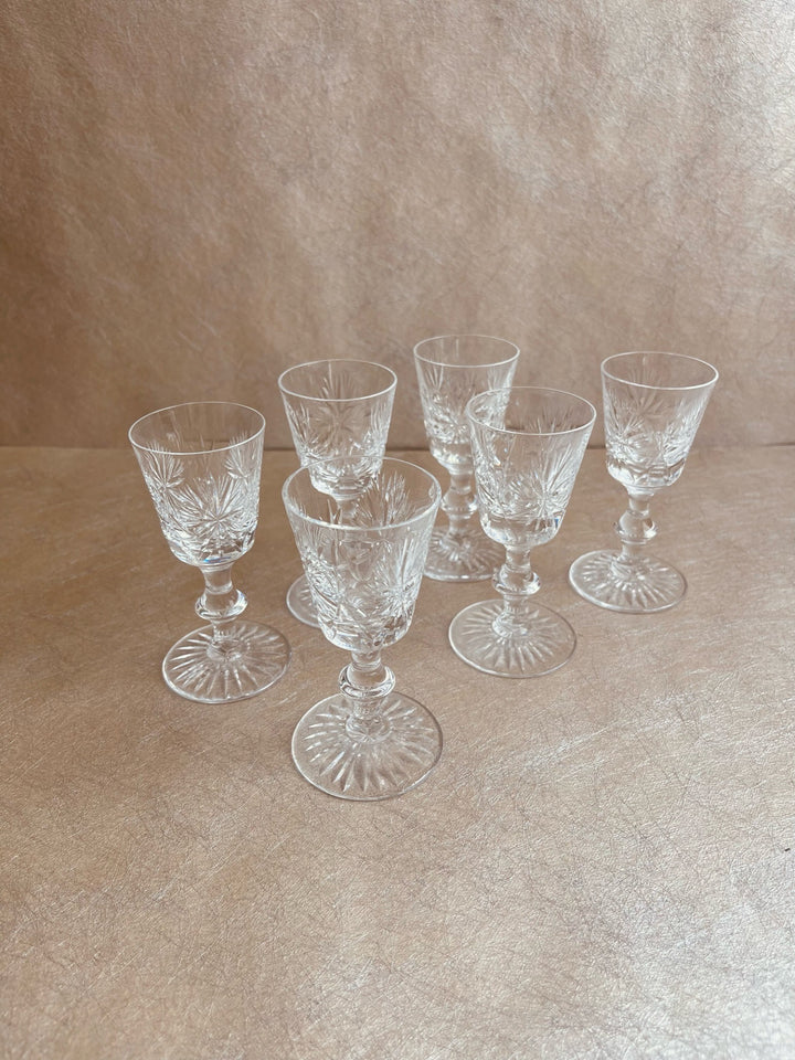 Star of Edinburgh Crystal Liqueur Glasses