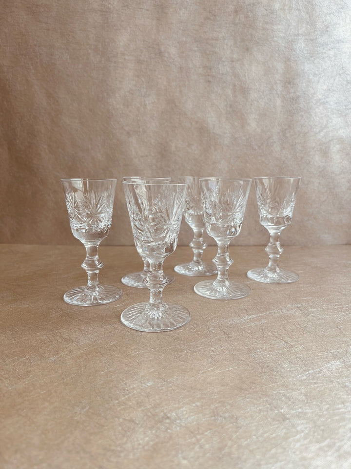 Star of Edinburgh Crystal Liqueur Glasses