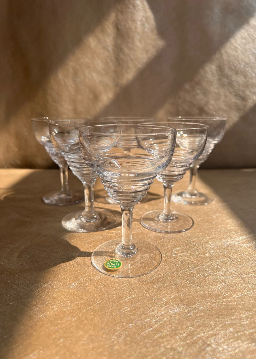 Stratford Stuart Crystal Liqueur Glasses Set of Six