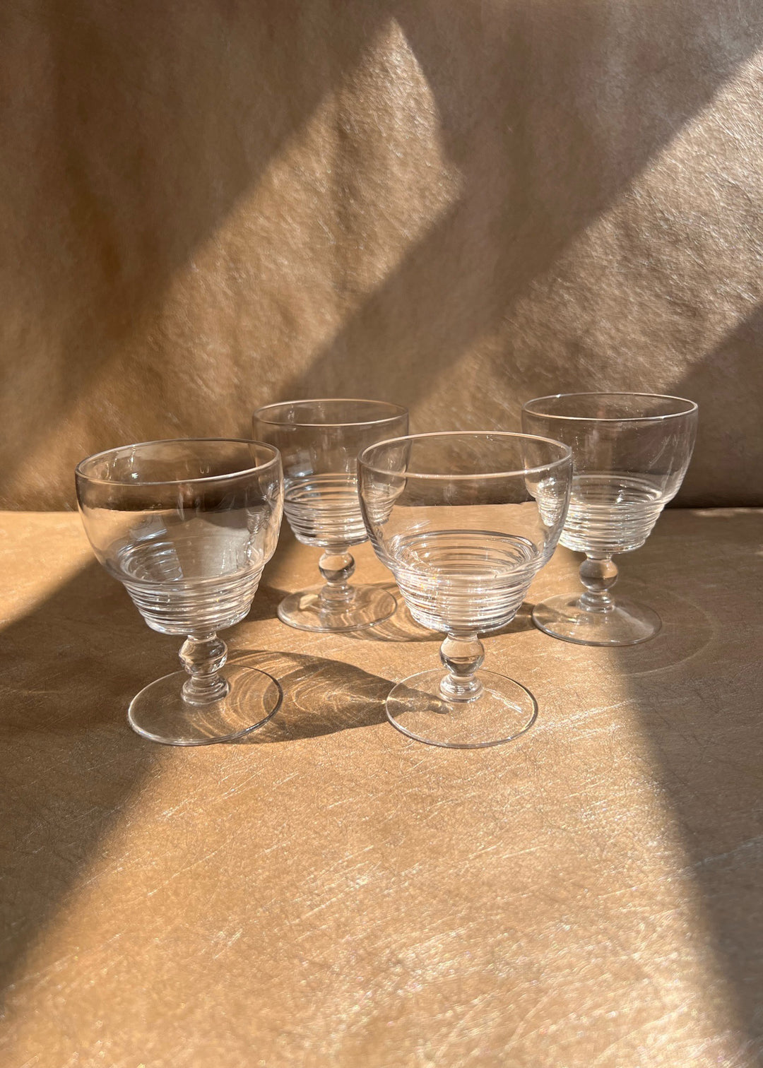 Stratford Stuart Crystal Small Wine Glasses Set of Four