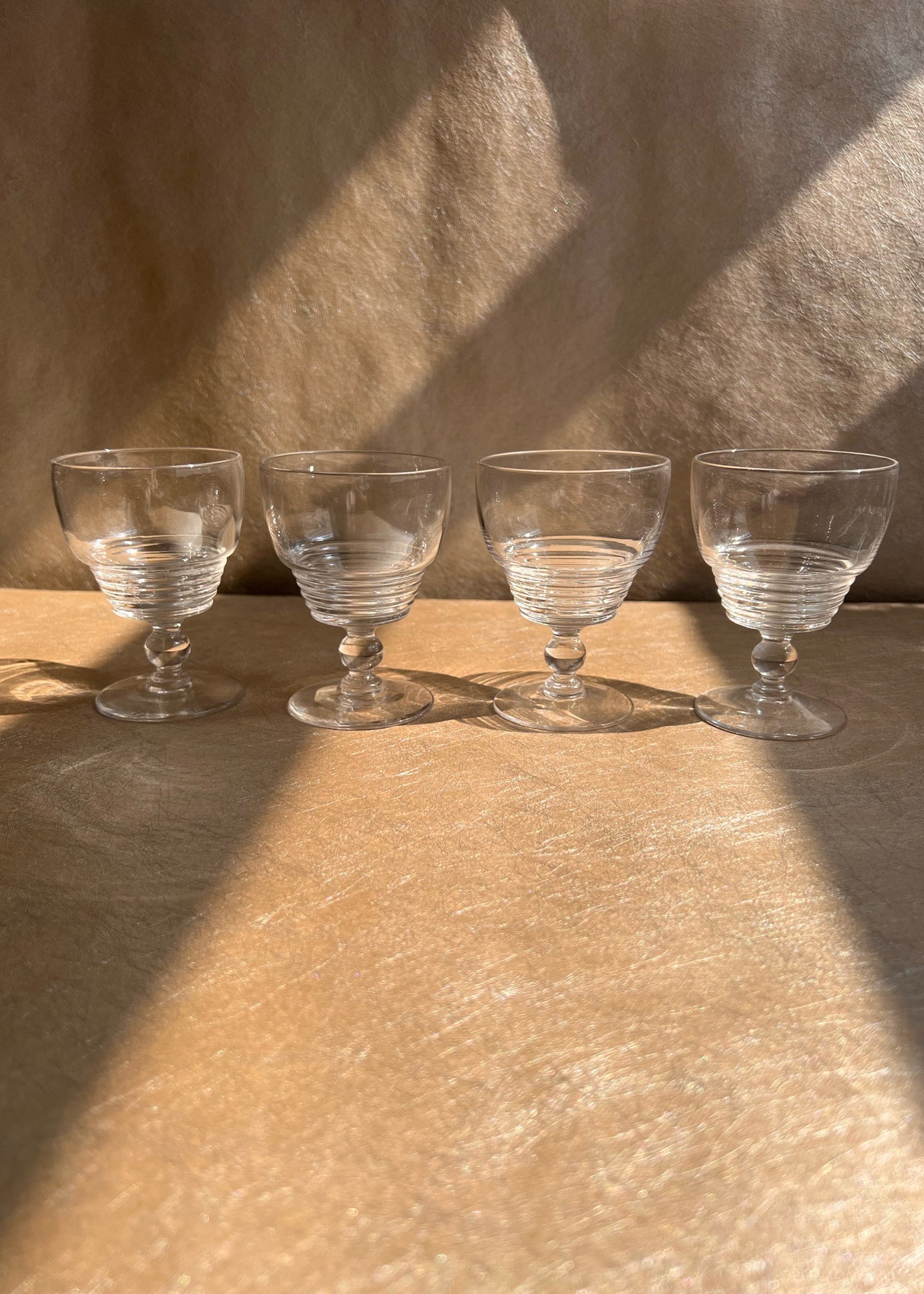 Stratford Stuart Crystal Small Wine Glasses Set of Four