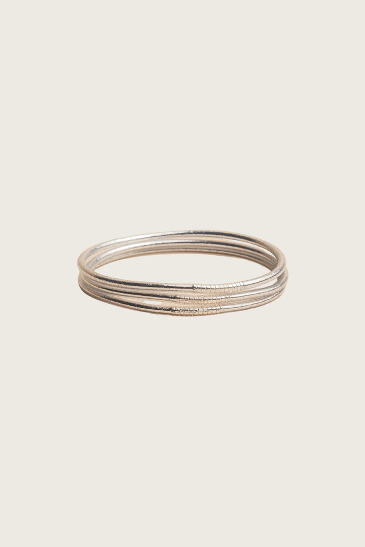 Kumali Silver Bangles - Thin