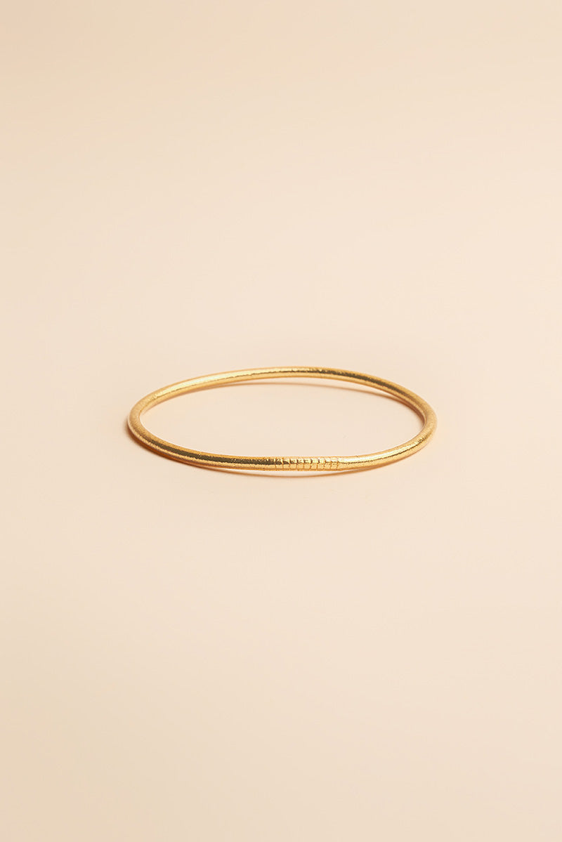 Kumali Light Gold Bangles - Thin