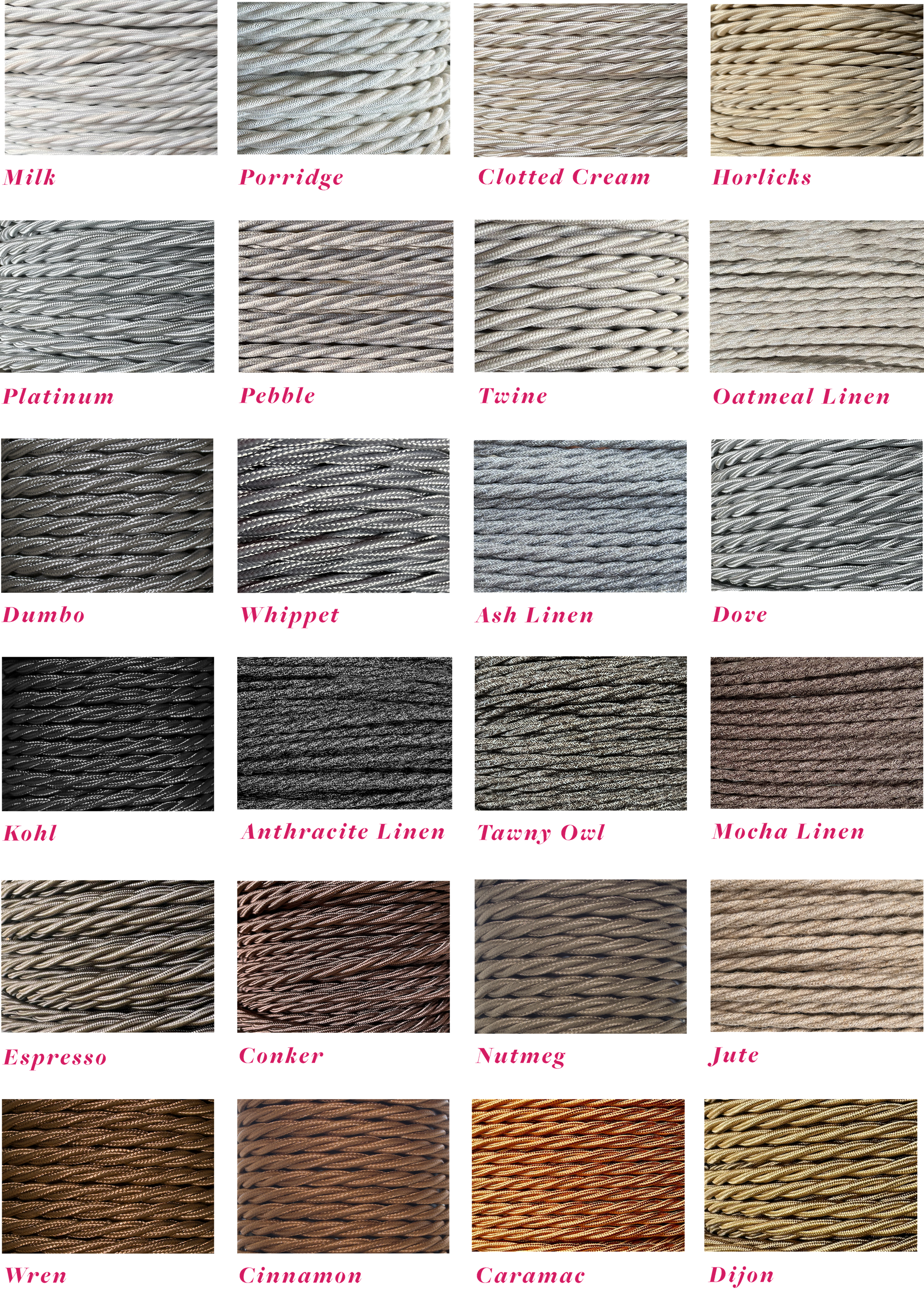 Lola's Leads Cable Colours