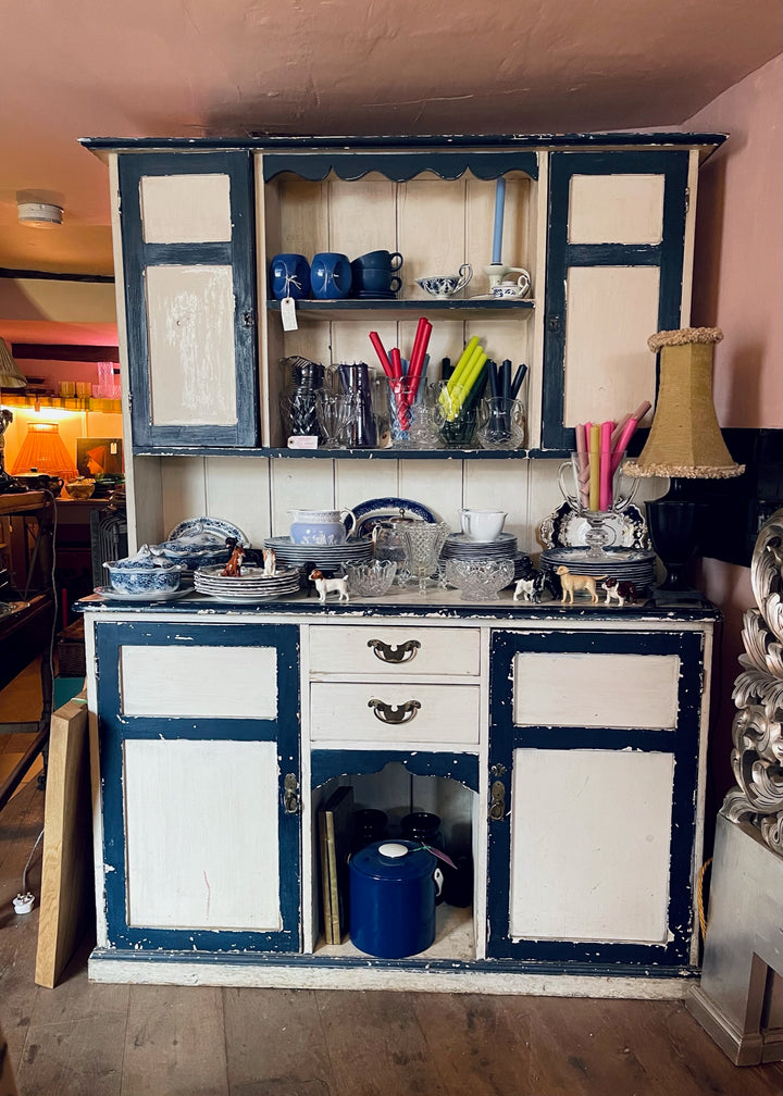 Vintage Blue &amp; White French Dresser