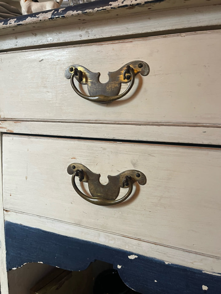 Vintage Blue &amp; White French Dresser