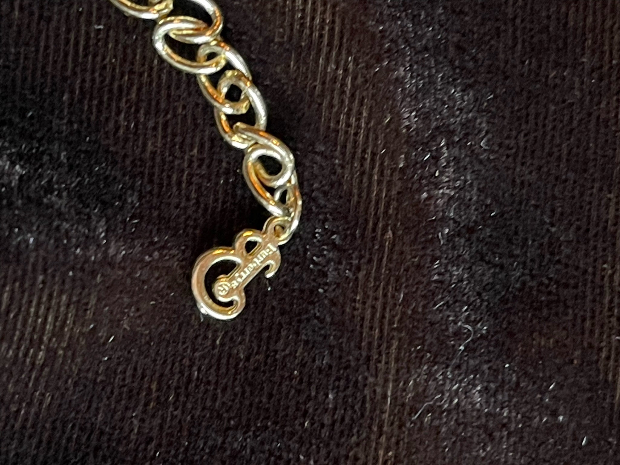 Vintage Burberry Golden Pearl Necklace