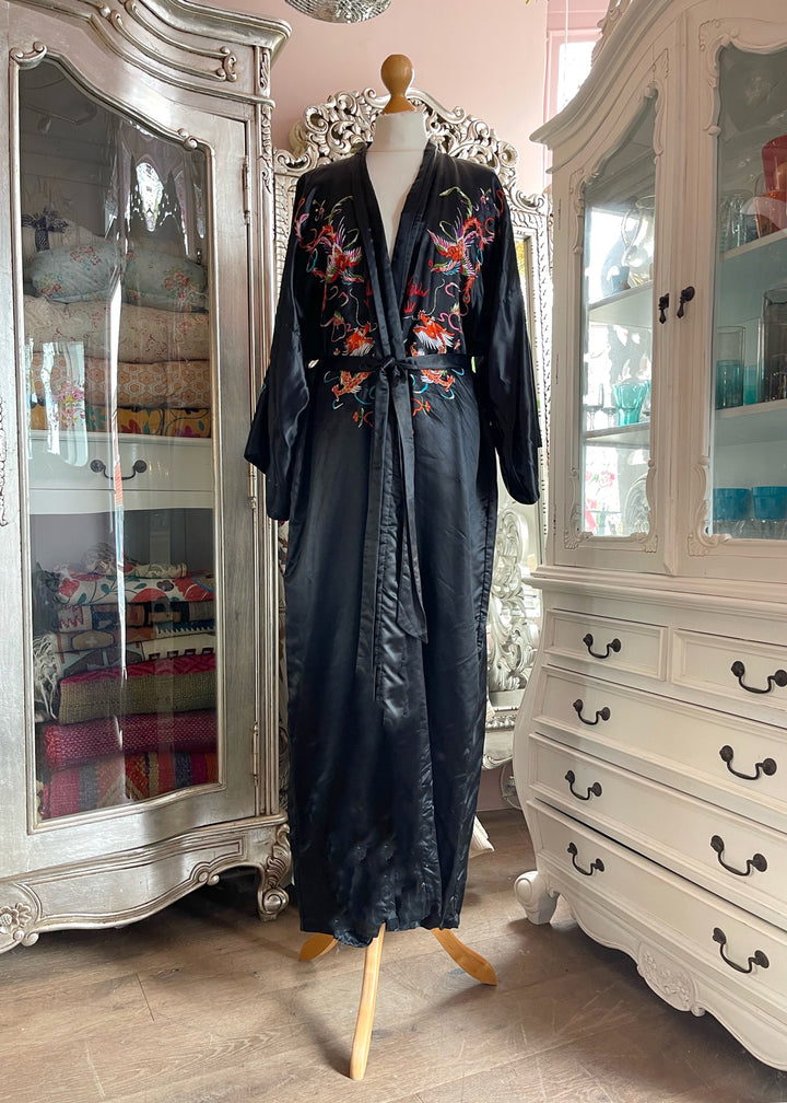 Vintage Chinese Dragon Silk Kimono