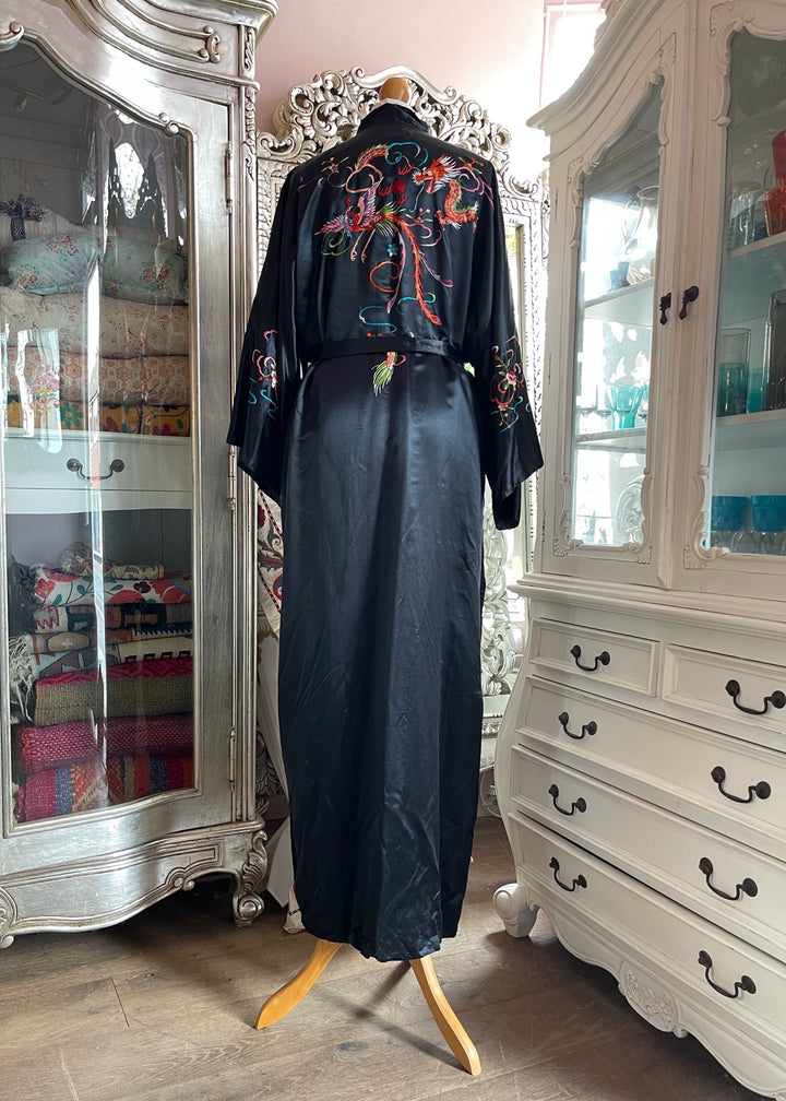 Vintage Chinese Dragon Silk Kimono