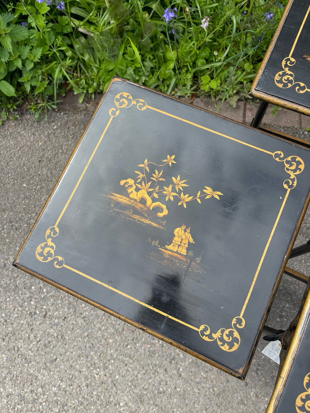 Vintage Chinese Lacquered Nesting Tables