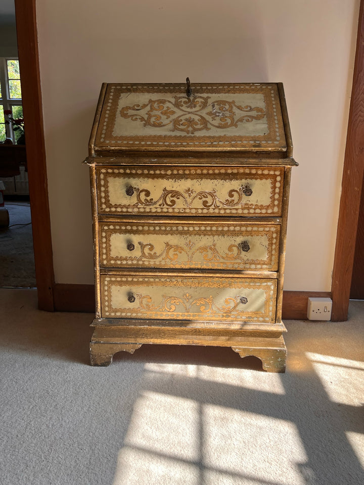 Vintage Gold Florentine Bureau