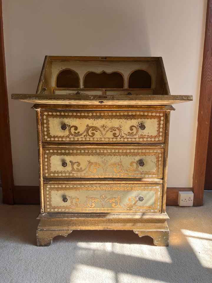 Vintage Gold Florentine Bureau
