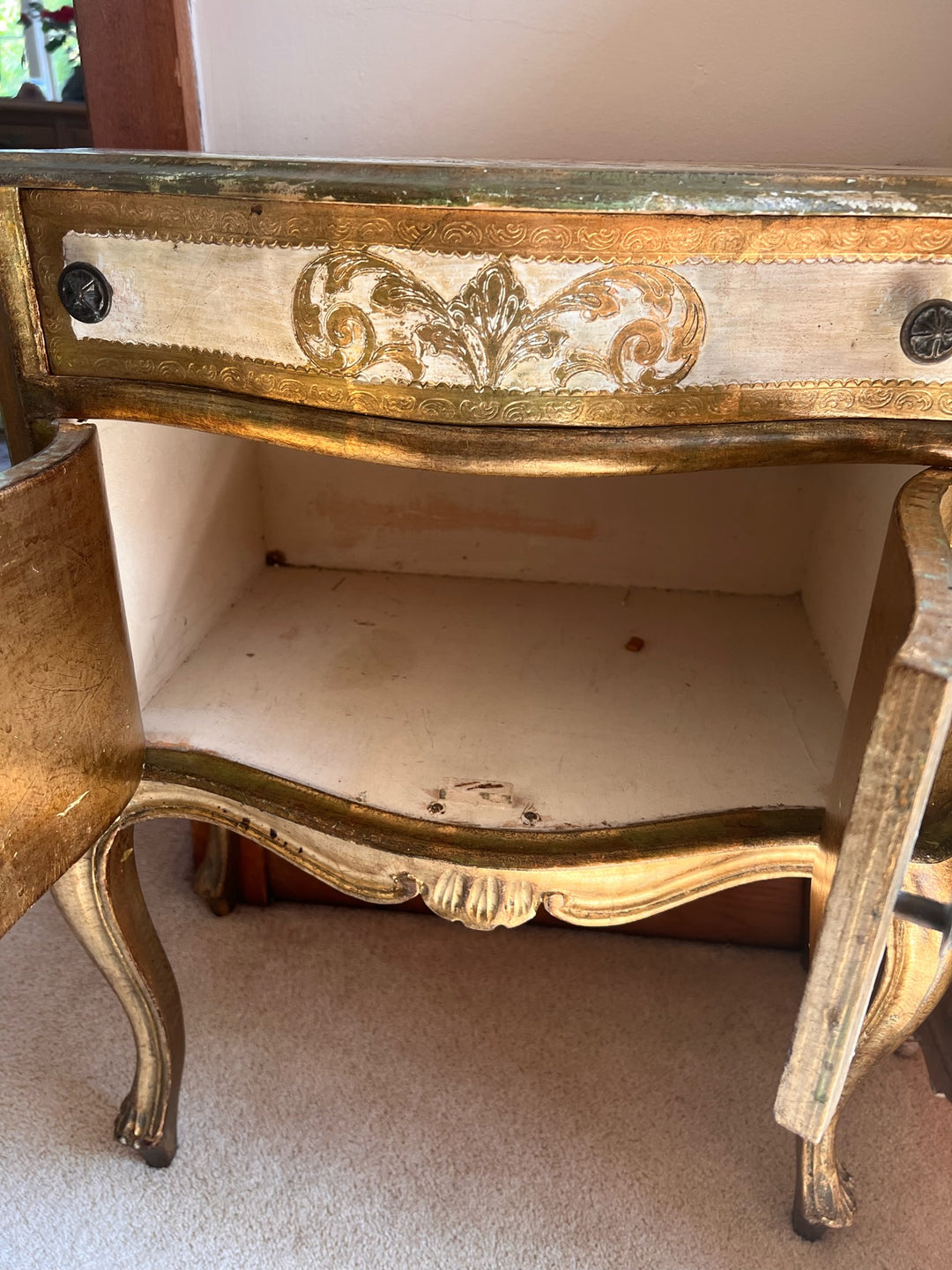 Vintage Gold Florentine Side Table