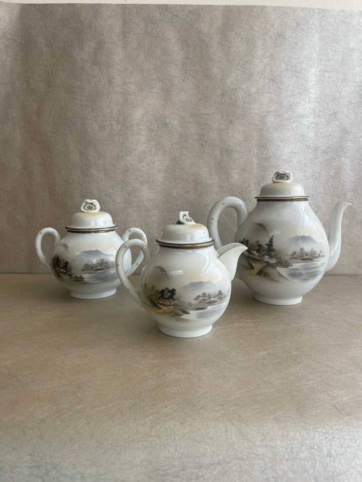 Vintage Japanese Kutani Tea Set 25 Piece Set