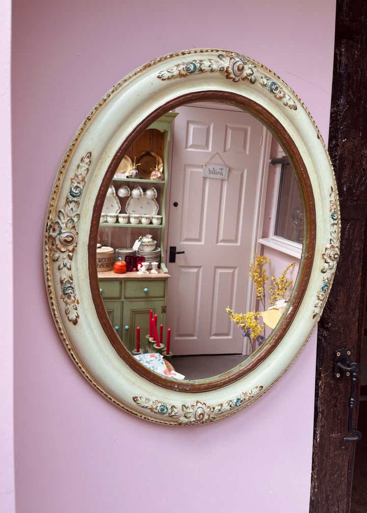 Vintage Painted Folk Mirror