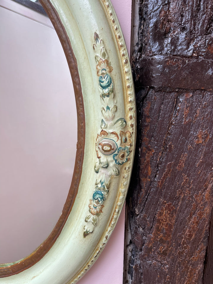 Vintage Painted Folk Mirror