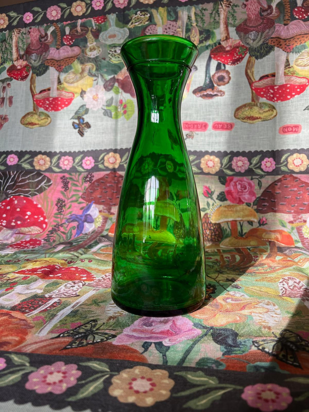 Vintage Green Hyacinth Base Green Vase